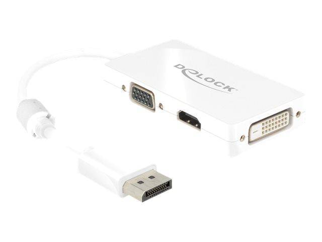 Delock 62655 DisplayPort / VGA / HDMI / DVI Adattatore [1x Spina DisplayPort - 1x Presa VGA, Presa HDMI, Presa DVI 24+1 -1