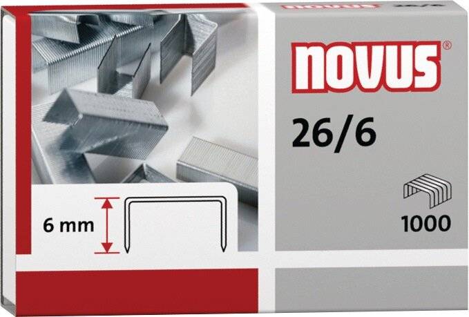 Booklet Novus 26/6 - 6 mm - Pacchetto con 1.000 pezzi-2