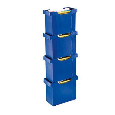 Leitz Plus scatola per la conservazione di documenti Polistirolo Blu-4