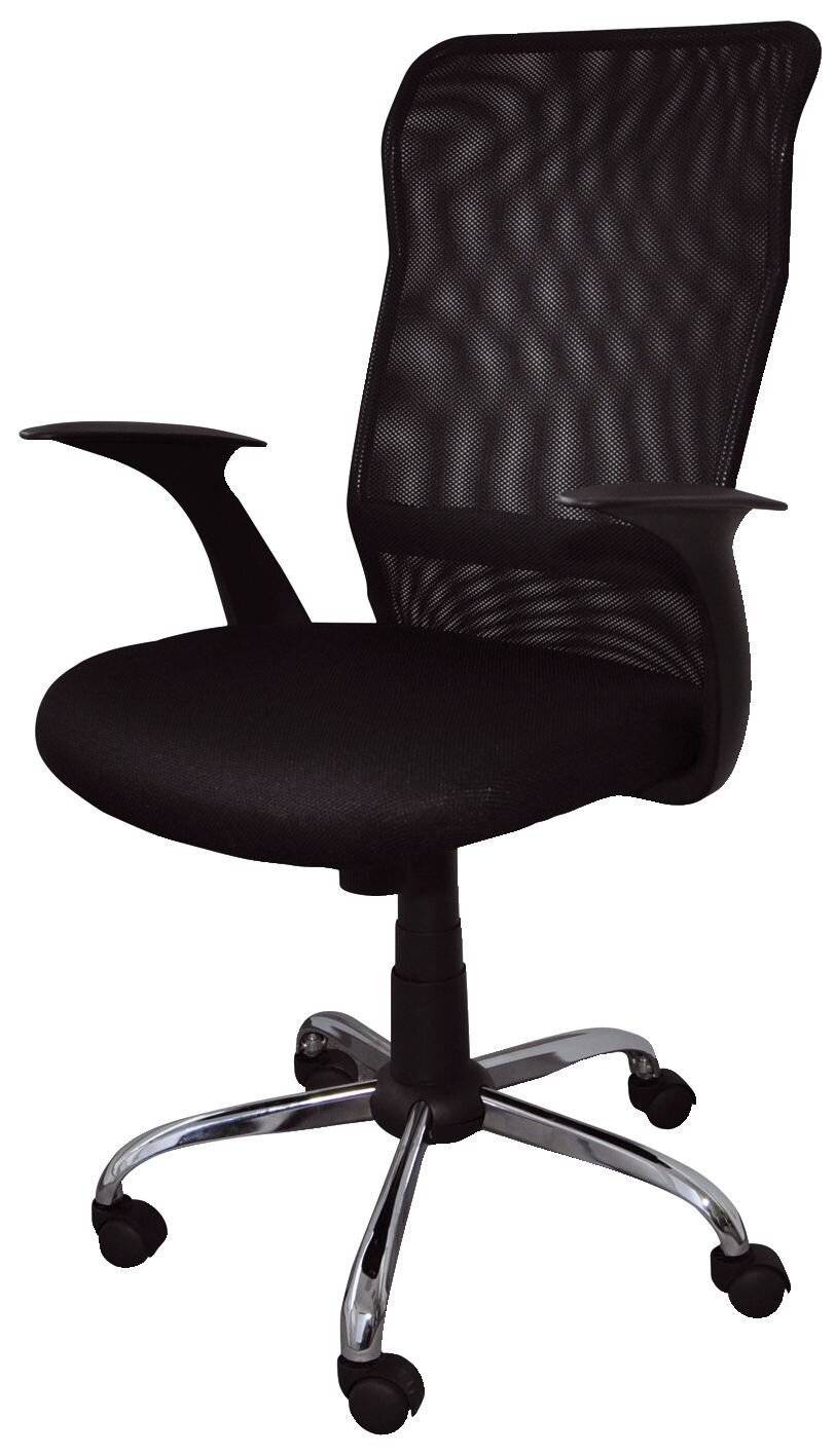 Seduta semi-direzionale nera a rete con braccioli Office Products Rhodes 23023321-05-2