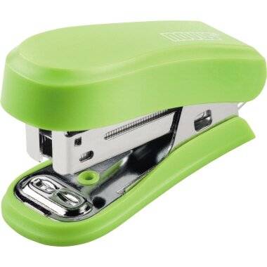 Novus Mini Compact Stapler - Fine fino a 12 follie - Ferma chiusa e aperta - Include base da 320 punti - colore verde-0