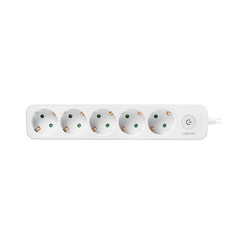 Presa multipla LogiLink - CA 250 V - 3680 watt - ingresso, ingresso alimentatore - connessioni in uscita: 5 (5 prese CEE-1