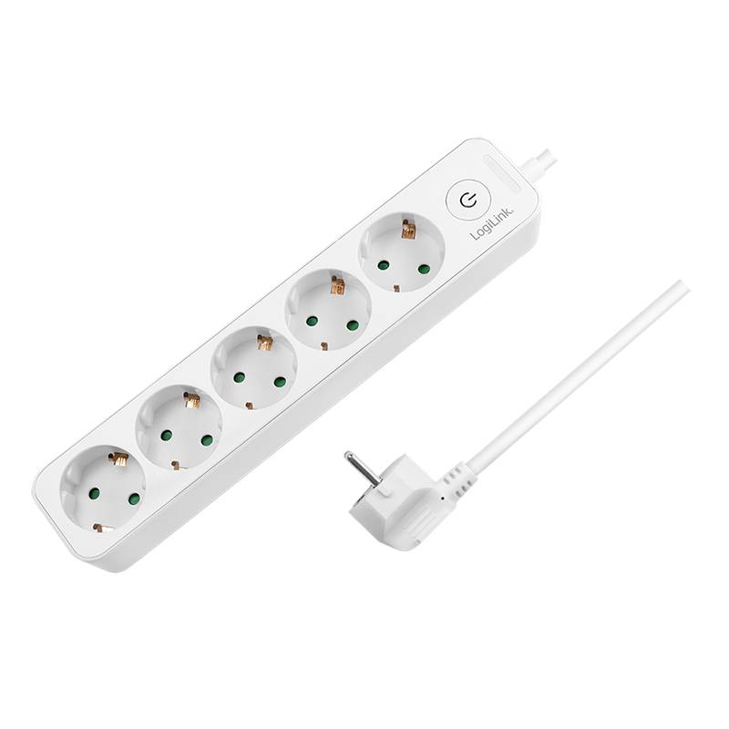 Presa multipla LogiLink - CA 250 V - 3680 watt - ingresso, ingresso alimentatore - connessioni in uscita: 5 (5 prese CEE-4