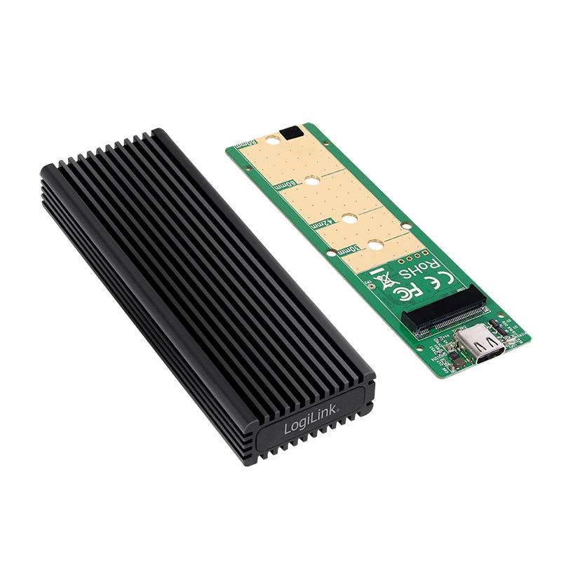 LOGILINK Box Esterno SSD USB3.2 Gen 2x1 USB-C&trade PCIe NVMe Nero-3