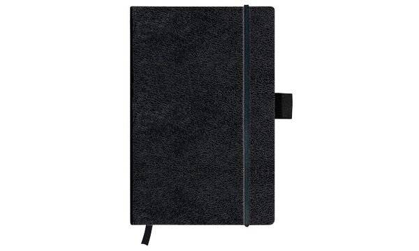 Collezione classica di Herlitz Notebook A6 96 Foglio 80 G-SQM senza legno a scacchi copertura in pelle sintetica nero (1-3