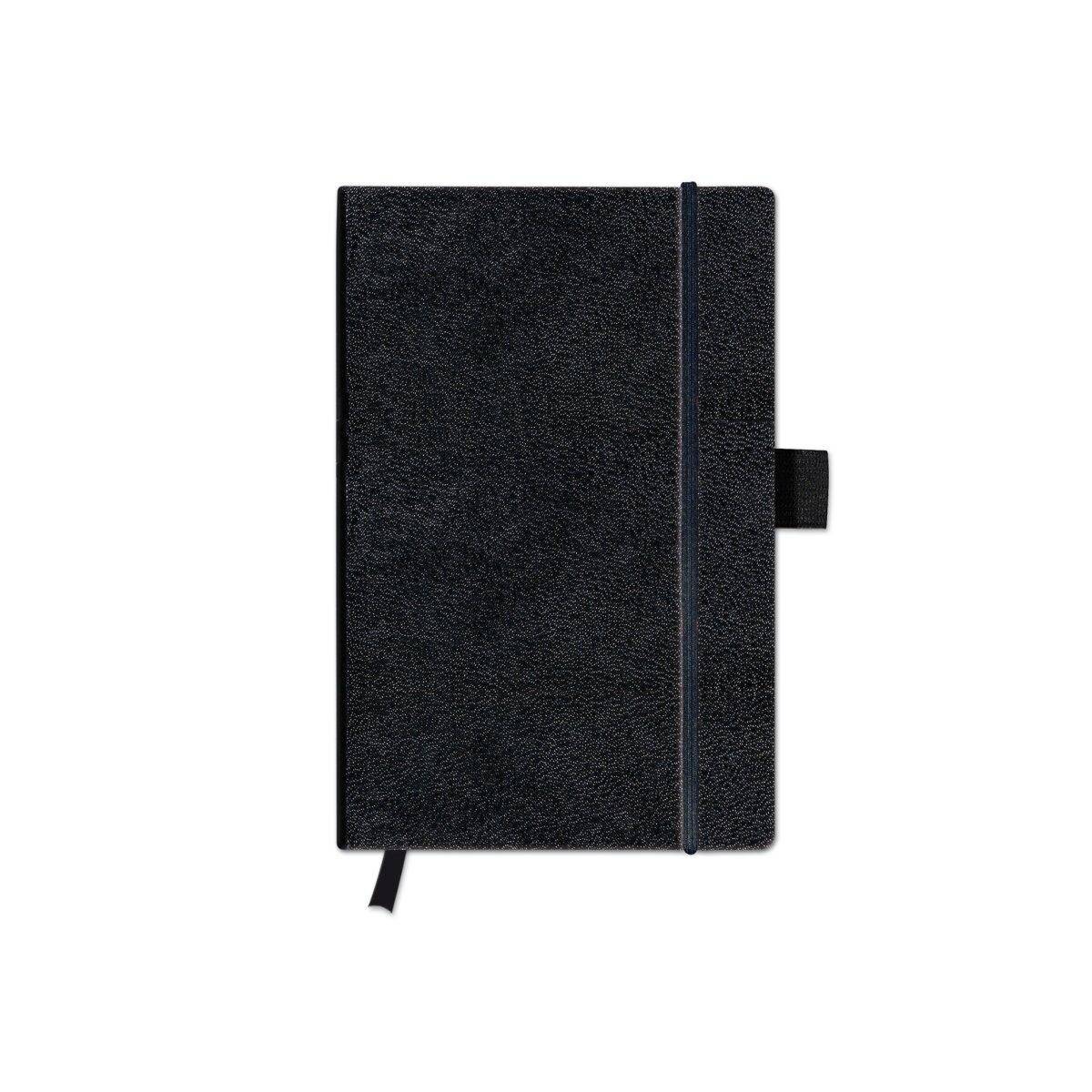 Collezione classica di Herlitz Notebook A6 96 Foglio 80 G-SQM senza legno a scacchi copertura in pelle sintetica nero (1-2