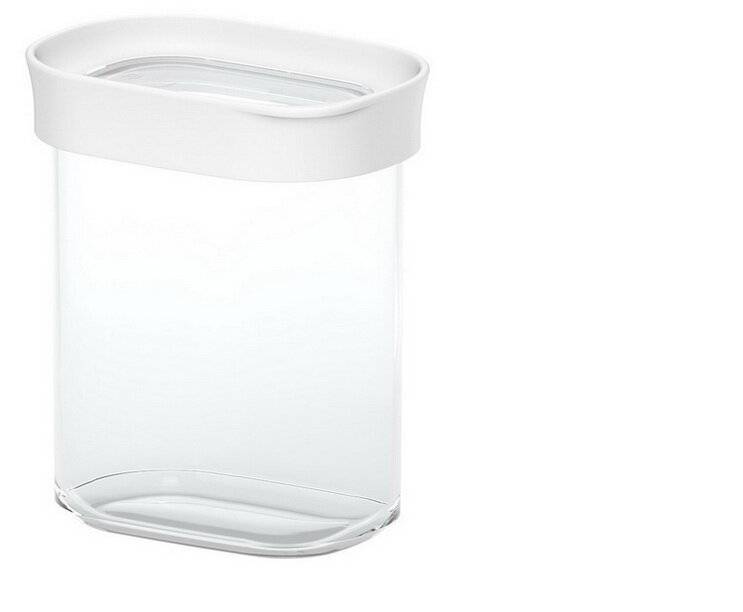 emsa Trockenvorratsdose OPTIMA, 0,38 Liter, trans / weiß Deckel ohne Zwischenräume, Clack-Verschluss für volle Sich - 1-2