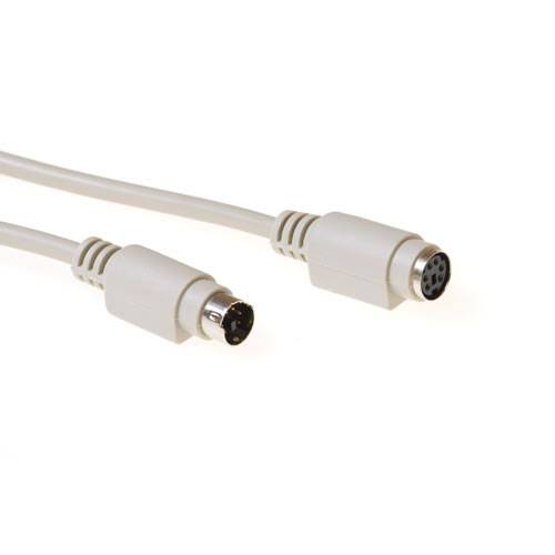 ACT Keyboard/Mouse extension cable PS/2 male - PS/2 female 3 m 3m Elfenbein PS/2-Kabel (AK3233)-0