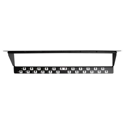ACT 24 Port Keystone jack 45 degrees patch panel without connectors. Number of sockets: 24 24 port keystone panel 45 deg-3