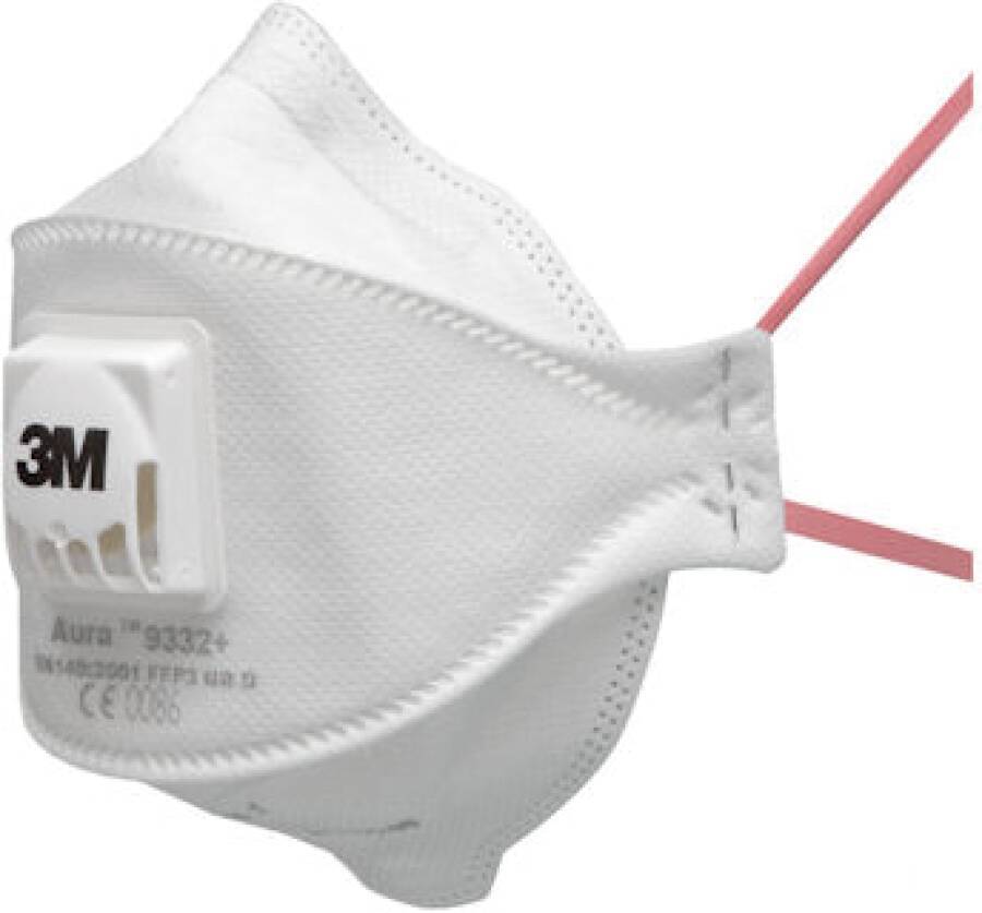 Mascherina FFP3 Aura 9332+ 3M - 75631 (Bianco Conf. 10)
