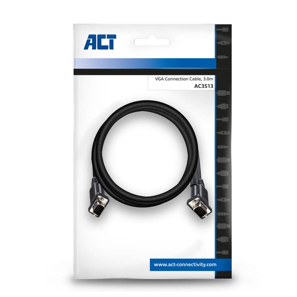 Cavo VGA ACT AC3513 3 m VGA (D-Sub) Nero-3