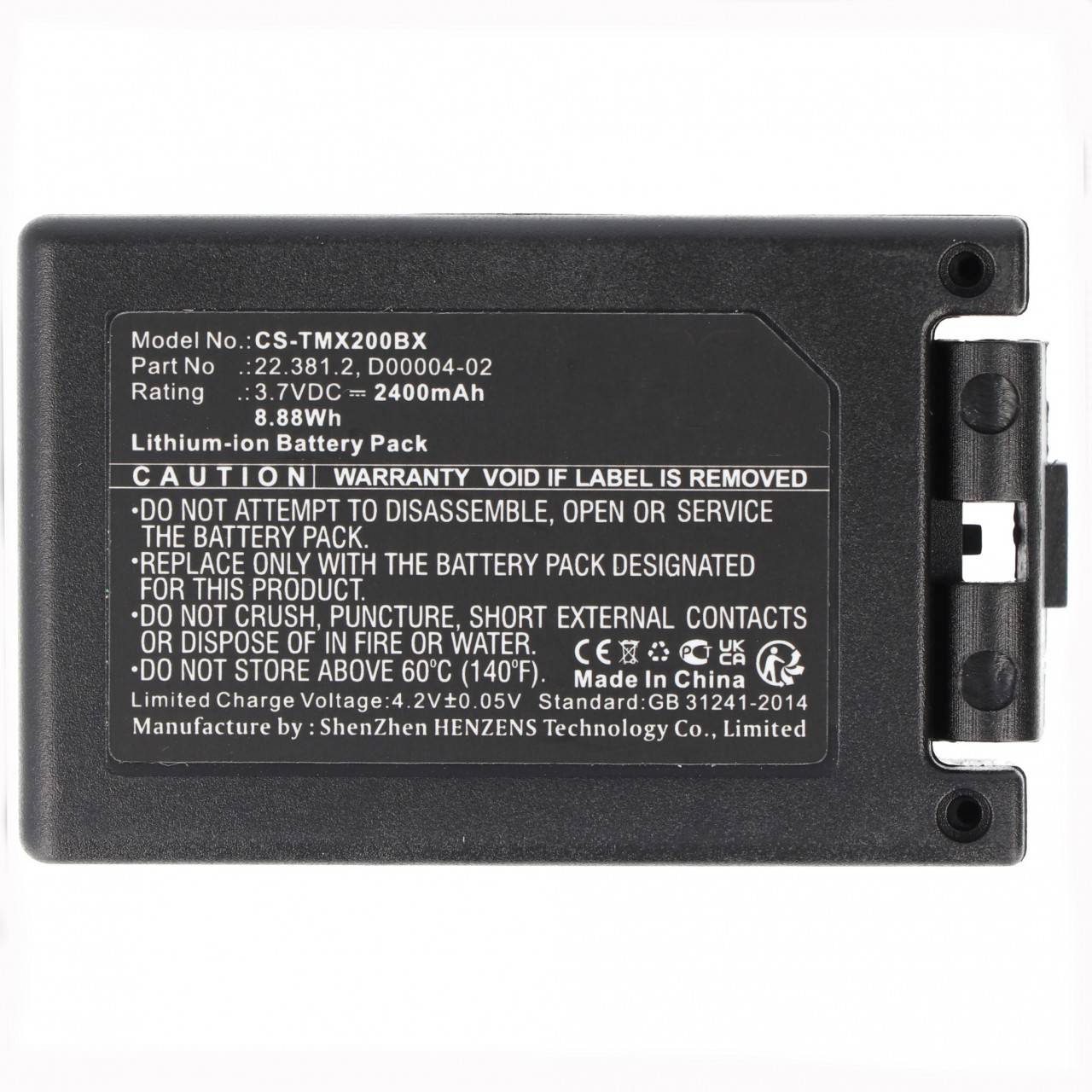 Batteria per gru Li-Ion 3.7V 2400mAh sostituisce Teleradio 22.381.2-2