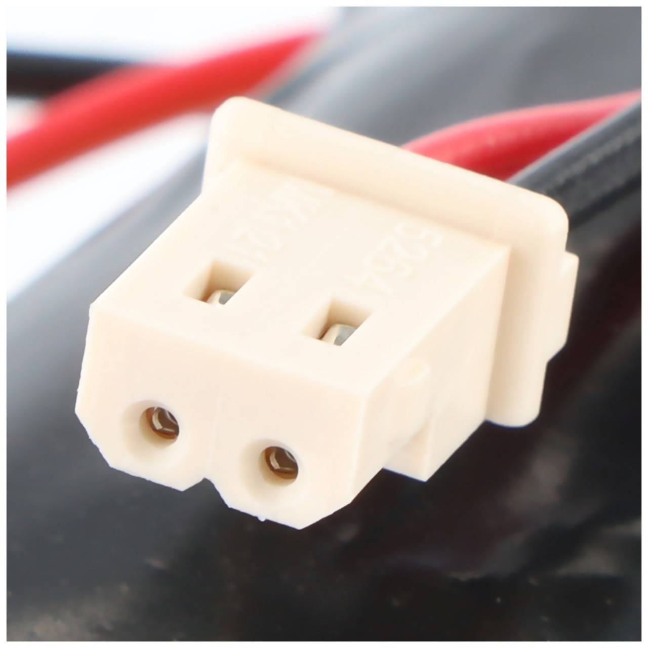 Batteria luce emergenza NiMH 3.6V 1500mAh F1x3 Mignon AA con cavo 110mm e spina, sostituisce Beghelli 415097001-3