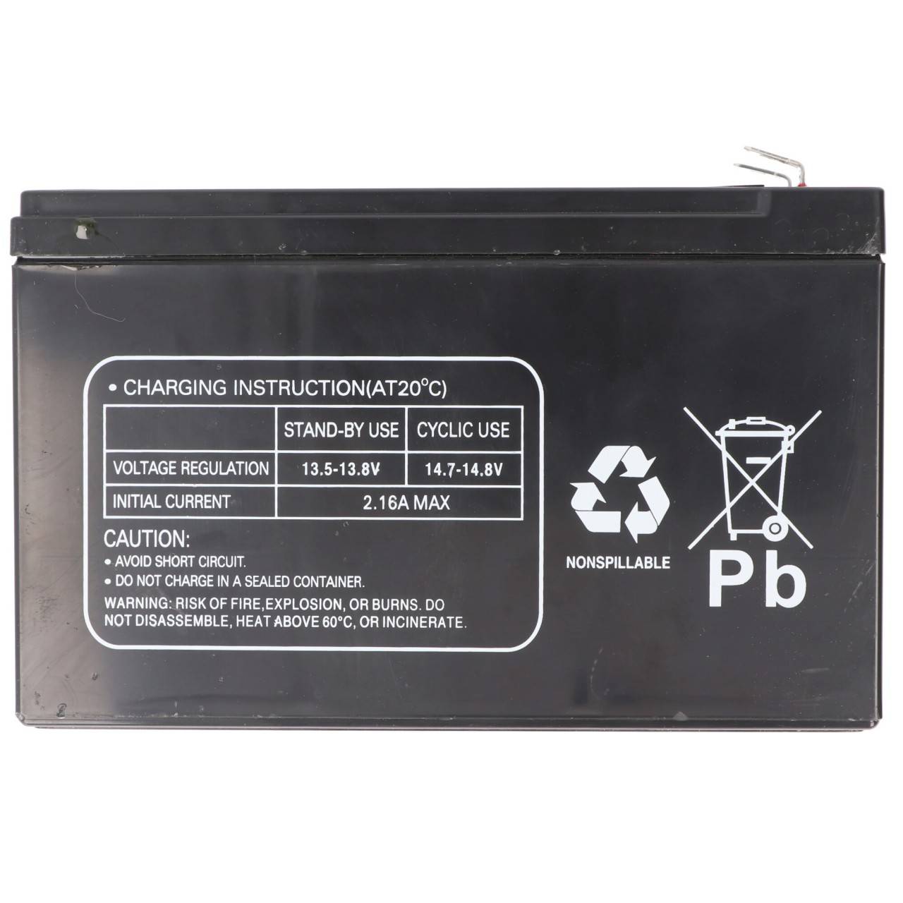 Batteria al piombo multipower MPL7.2-12 12V 7.2Ah Batteria al piombo gel AGM-2