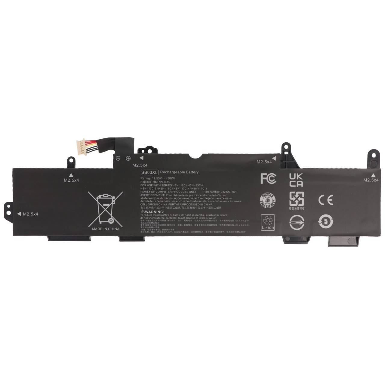 Batteria adatta per HP Elitebook 735 G, Li-Polymer, 11,55 V, 4330 mAh, 50 Wh-4