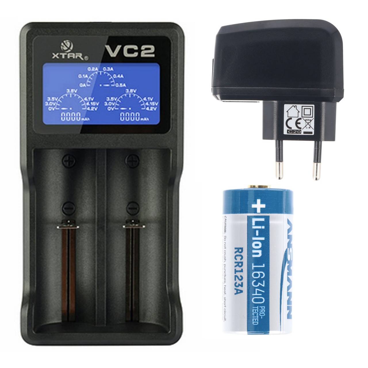 Batteria CR123A adatta per termocamera FLIR Breach PTQ136 Batteria agli ioni di litio con caricatore-0
