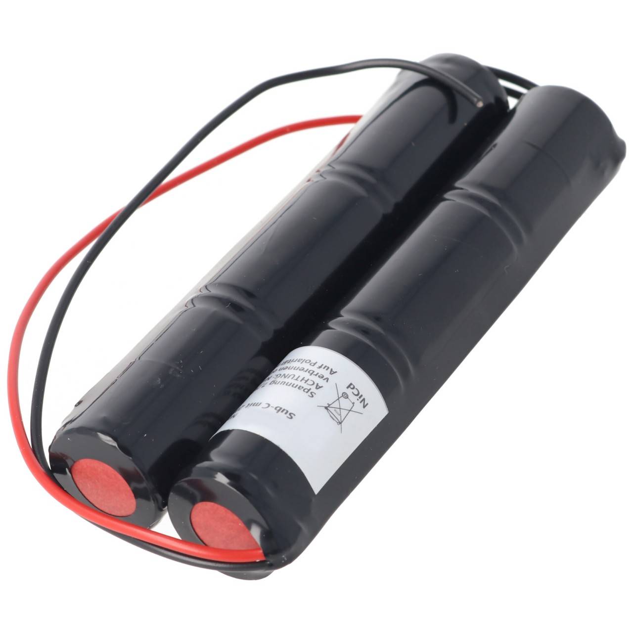 Batteria luce emergenza NiCd 7.2V 1800mAh 2x L1x3 Sub-C con cavo 200mm-2