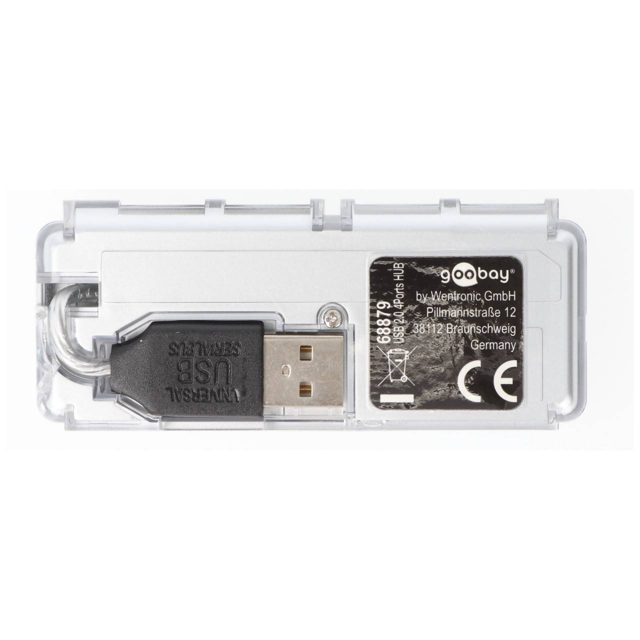 HUB/distributore Goobay 4 vie USB 2.0 Hi-Speed - per collegare fino a 4 dispositivi USB a una porta USB-2