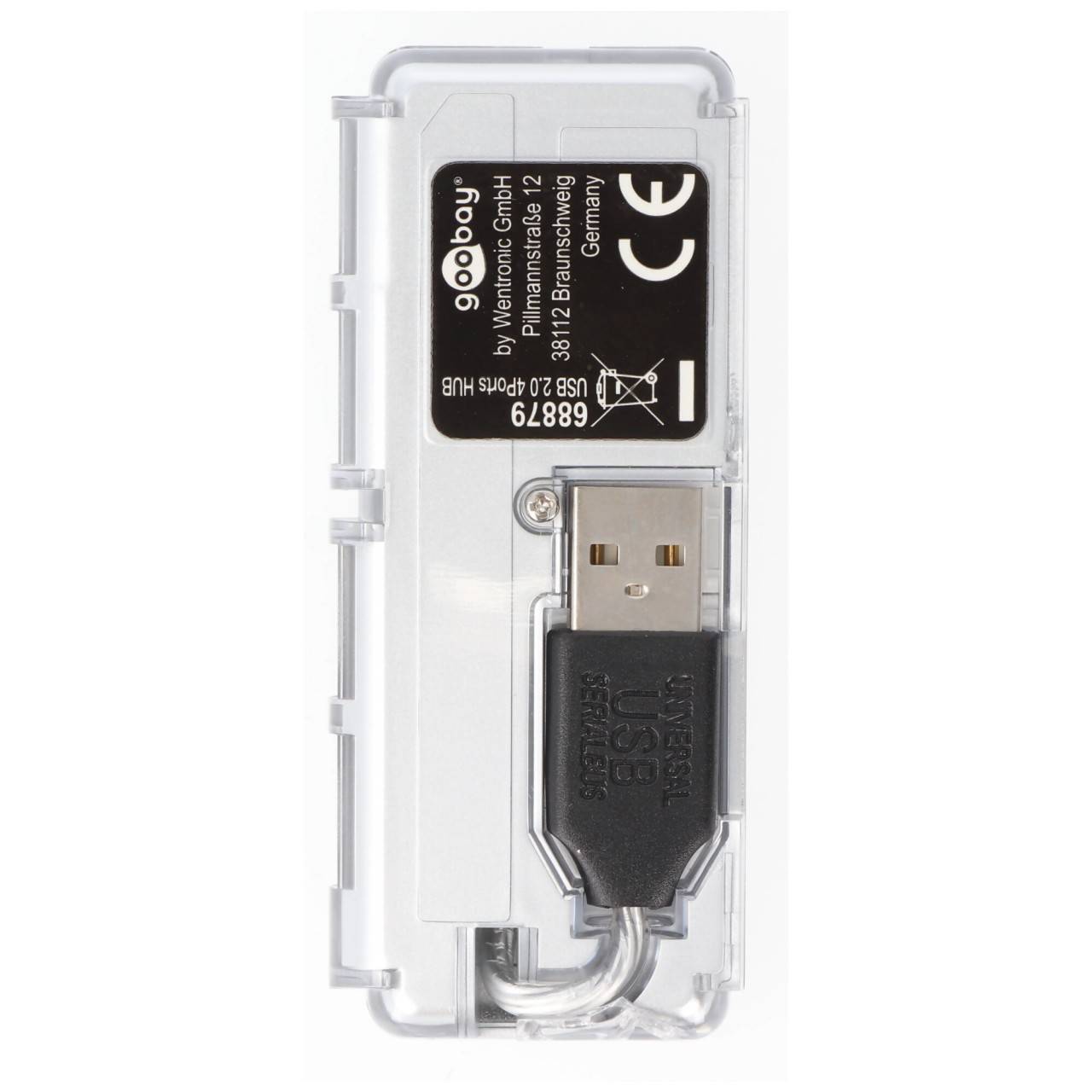 HUB/distributore Goobay 4 vie USB 2.0 Hi-Speed - per collegare fino a 4 dispositivi USB a una porta USB-3