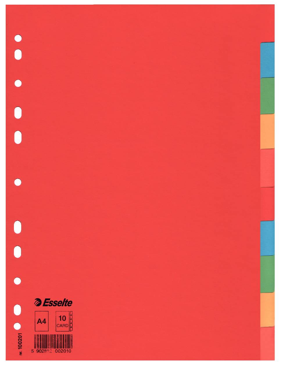 Separatori in Cartoncino Esselte - A4 - 10 Tasti - 100201 (Assortiti)-2