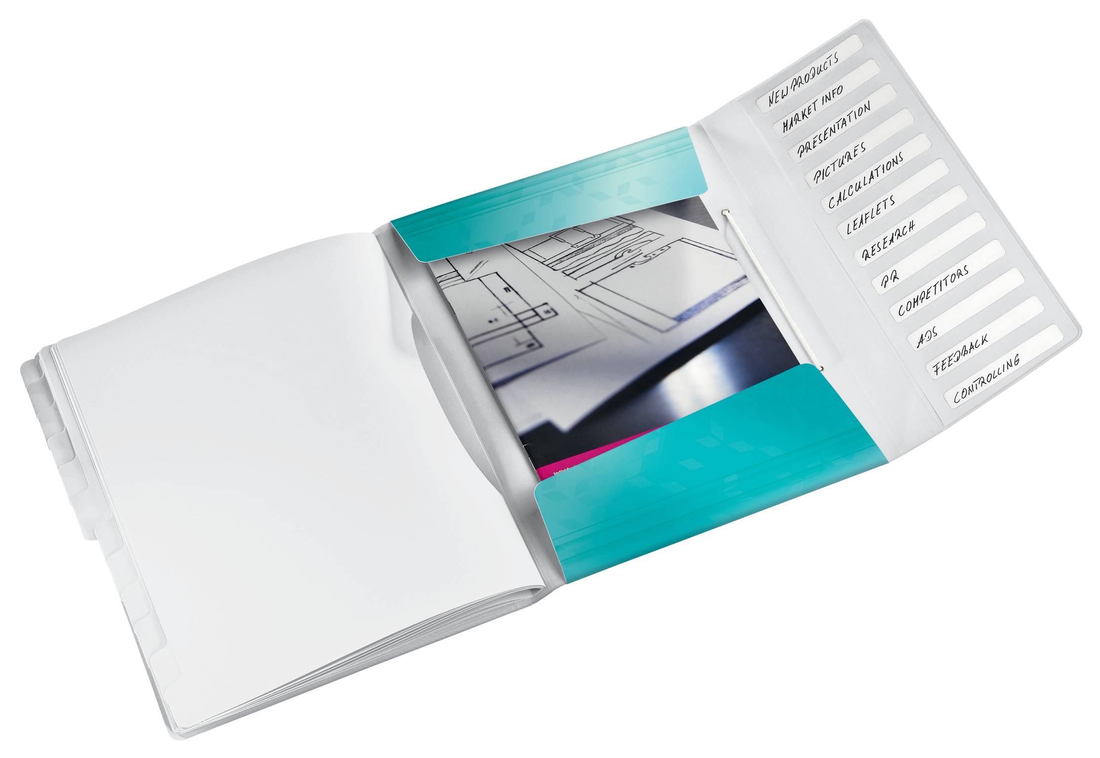Leitz WOW Polipropilene (PP) Blu, Metallico-4