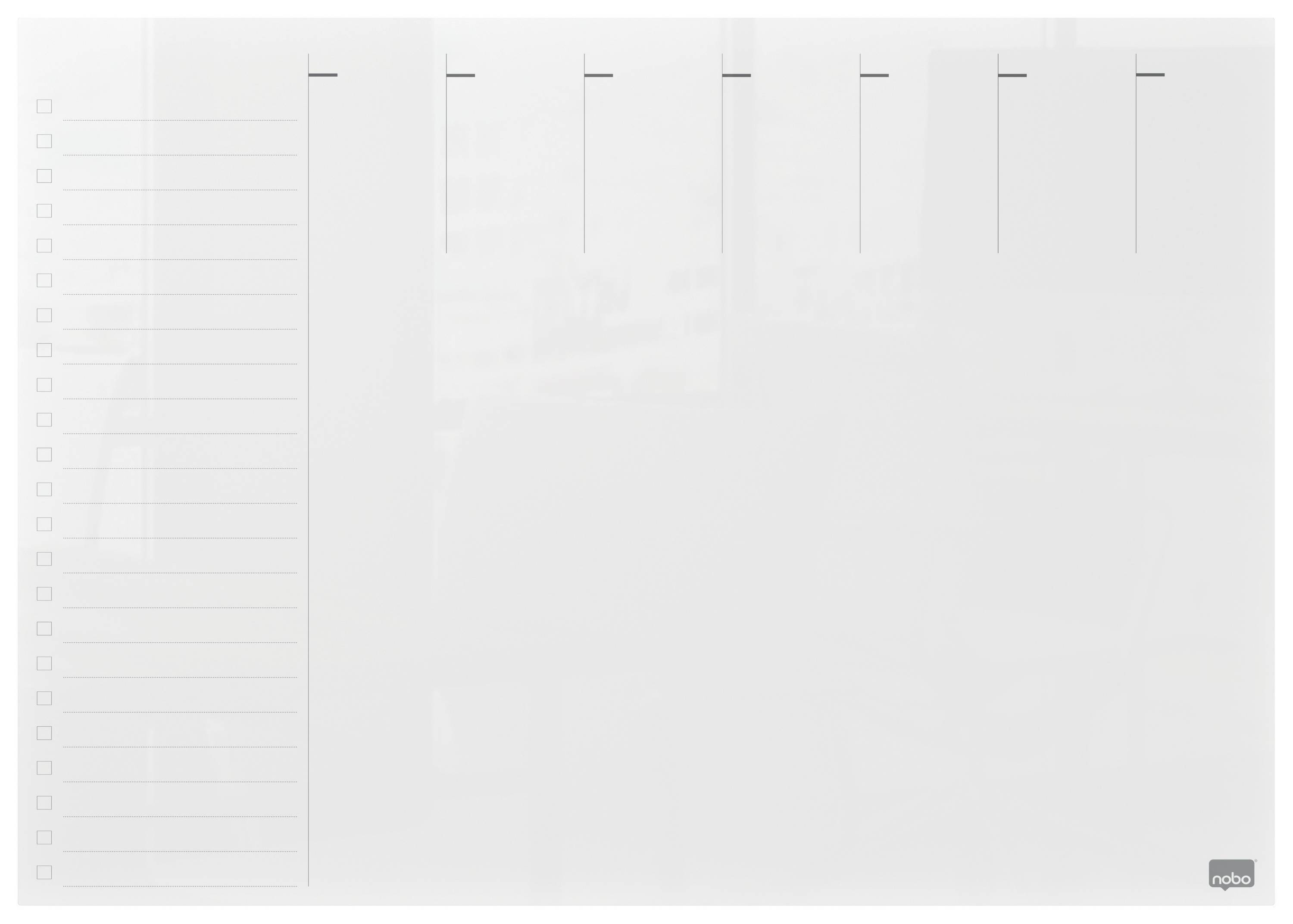 Nobo 1915614 lavagna Acrilico (Nobo Transparent Acrylic Mini Whiteboard Weekly P-4