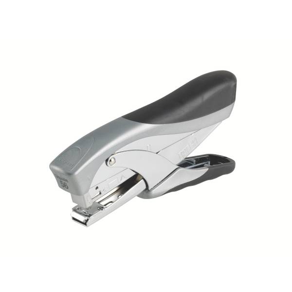 REXEL Heftzange Office 56, silber / schwarz Heftleistung: 2 - 25 Blatt, feste Heftung, Einlegetiefe: (2600001)-0