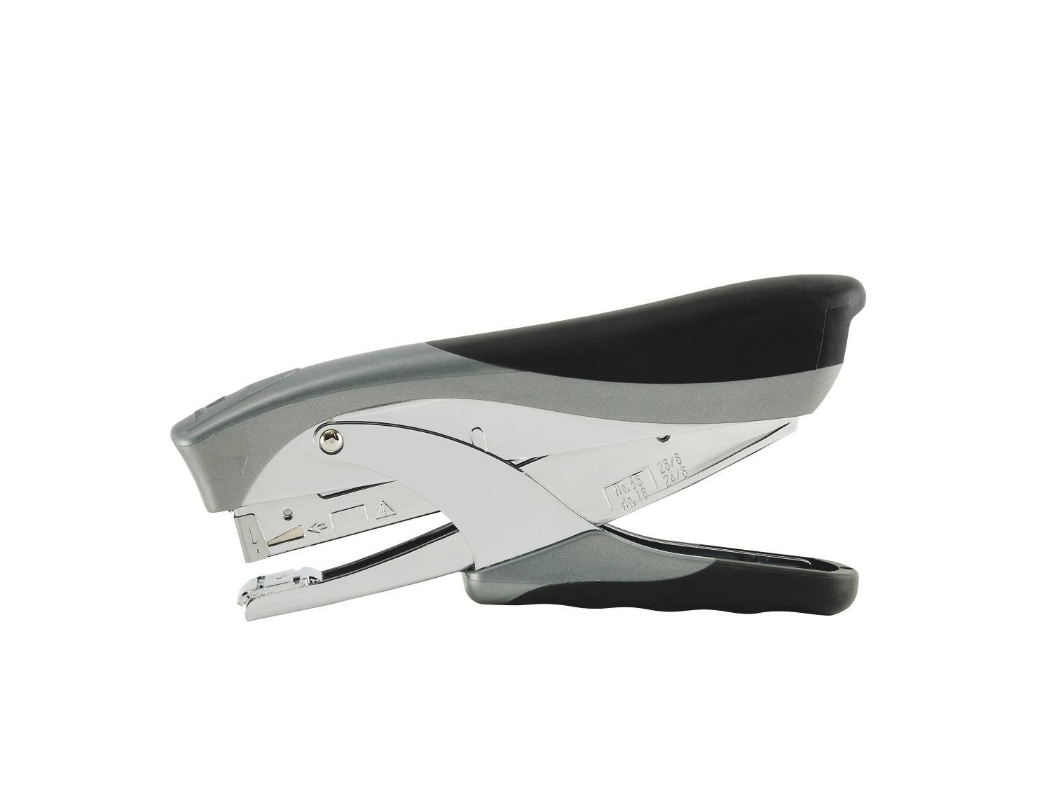 REXEL Heftzange Office 56, silber / schwarz Heftleistung: 2 - 25 Blatt, feste Heftung, Einlegetiefe: (2600001)-2