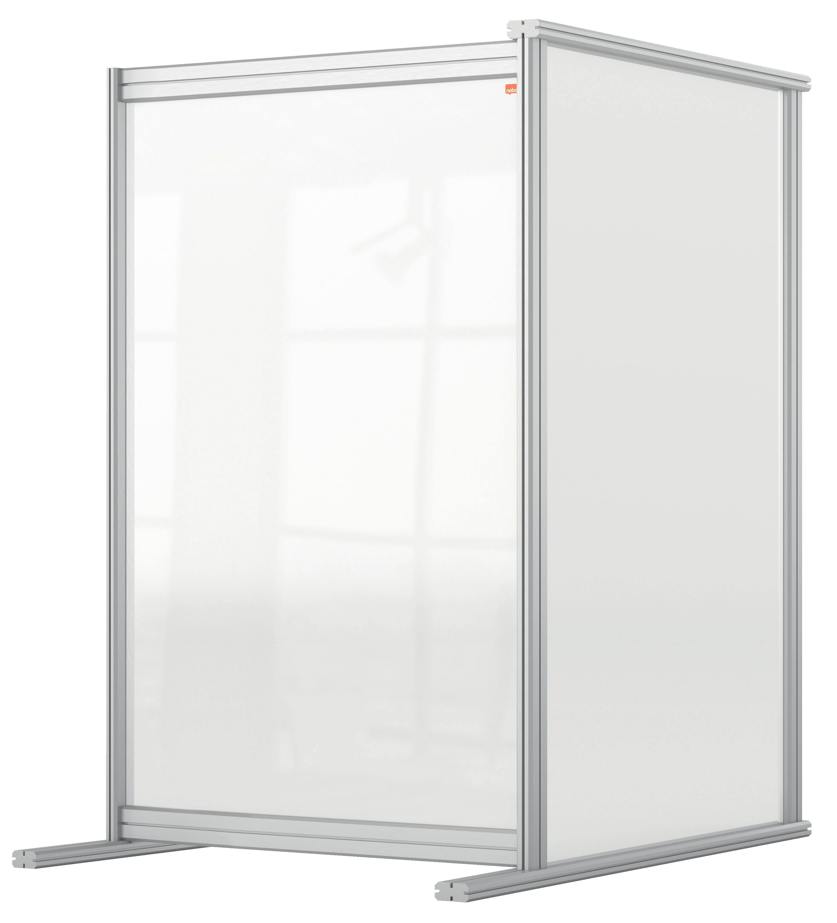Nobo 1915498 bacheca magnetiche e accessori Grigio, Trasparente (Nobo 1915498 Premium Plus Desk Divider Extender 600x100-4