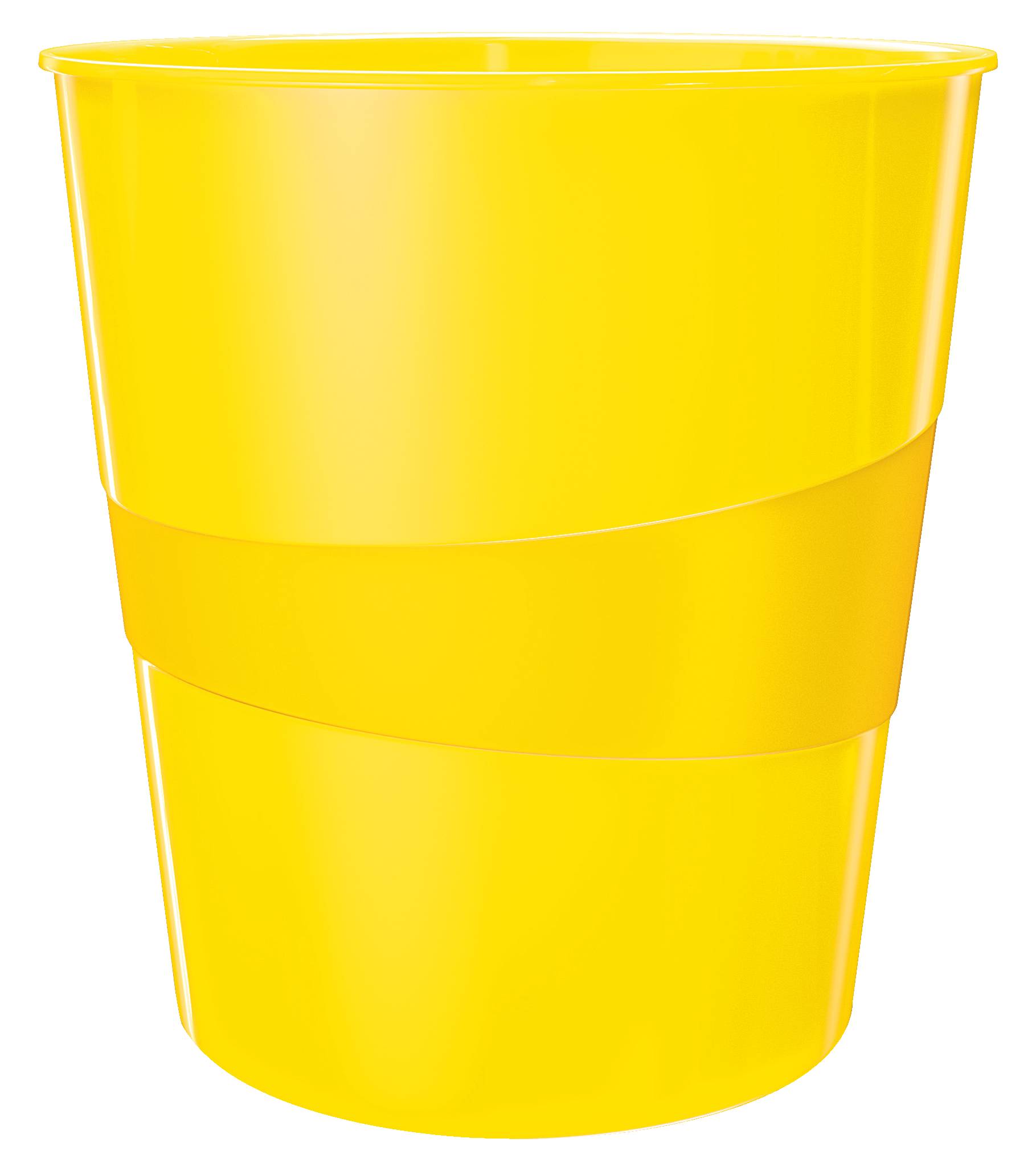 Cestino Gettacarte Wow Leitz - 15 Litri - 52781016 (Giallo)-1