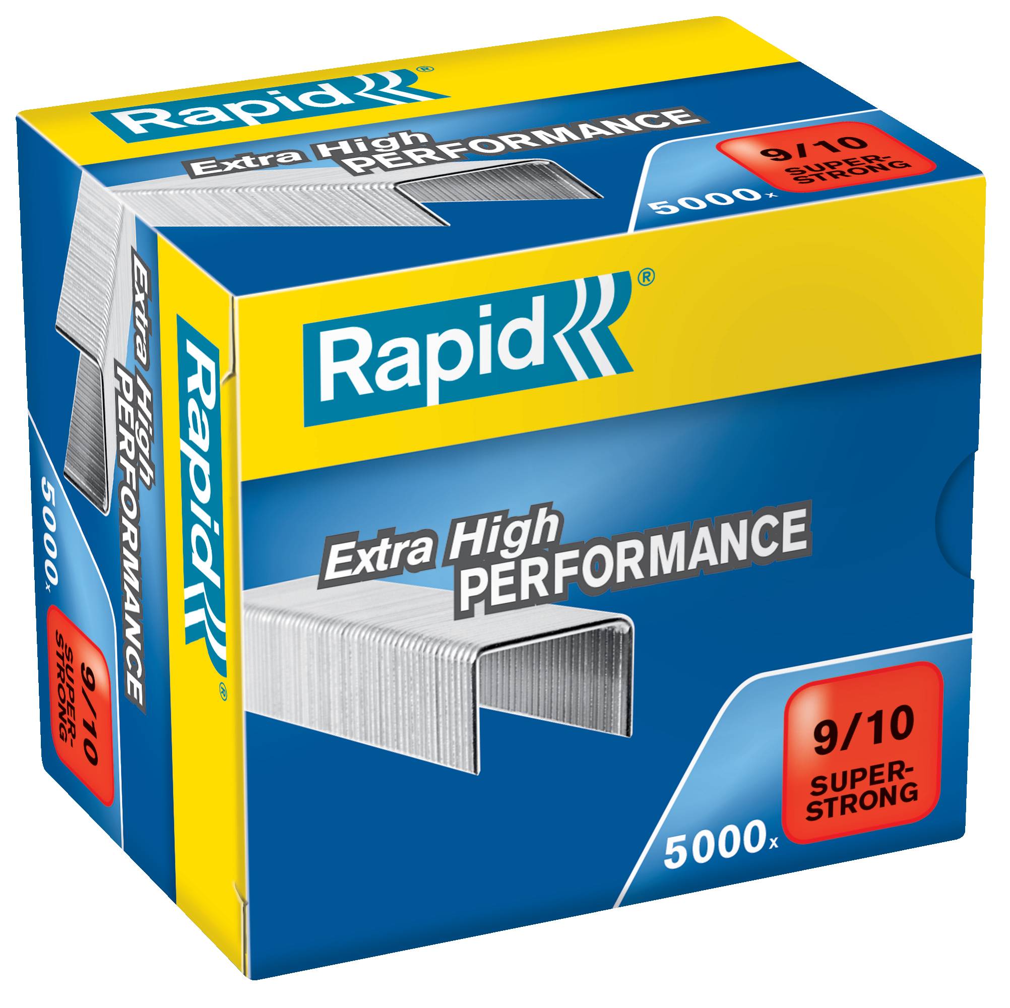 RAPID SUPER Strong Box di 5000 graffette 9/10 - da 40 a 70 fogli - filo zincato super -correlato - pin da 10 mm-1