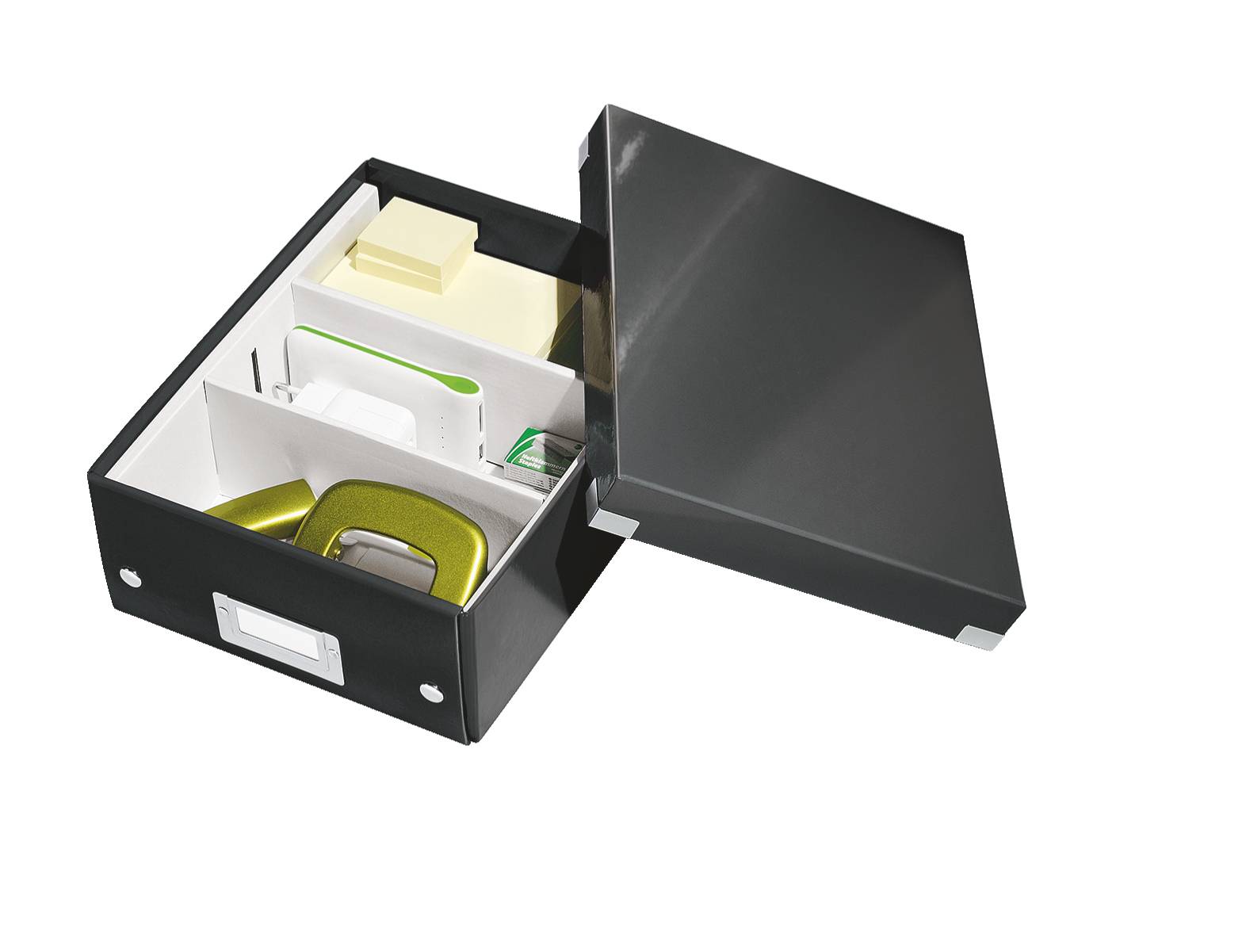 Leitz 60570095 scatola per la conservazione di documenti Cartoncino, Pannello in fibra Nero-1