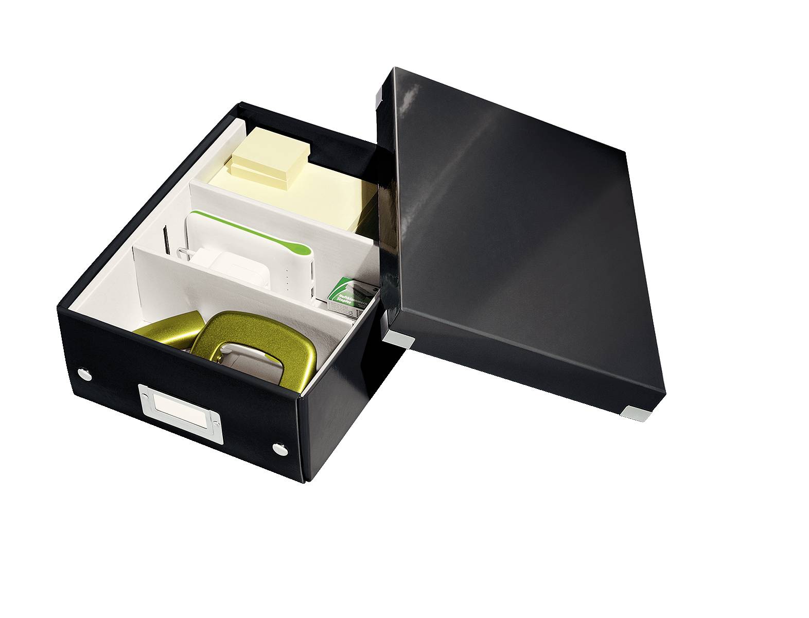 Leitz 60570095 scatola per la conservazione di documenti Cartoncino, Pannello in fibra Nero-2