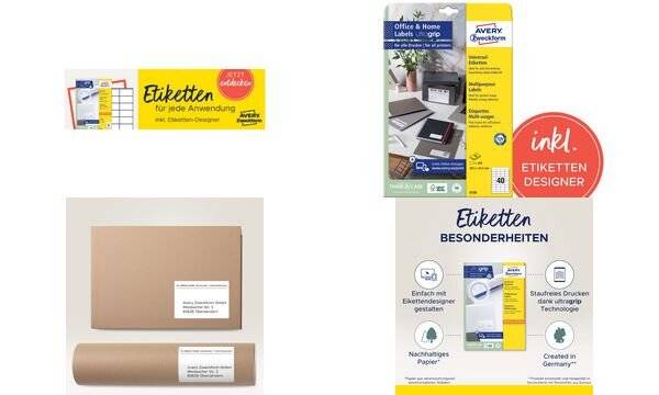 Avery 3658-10 Rechteck Dauerhaft Weiß 240Stück(e) selbstklebendes Etikett (3658-10)
