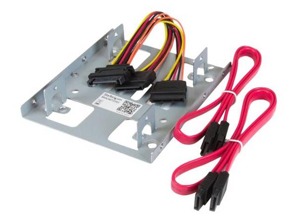 StarTech.com Staffa per doppio HDD da 2,5" a 3,5” per dischi rigidi SATA - Staffa per 2 dischi da 2,5" a 3,5” per mo