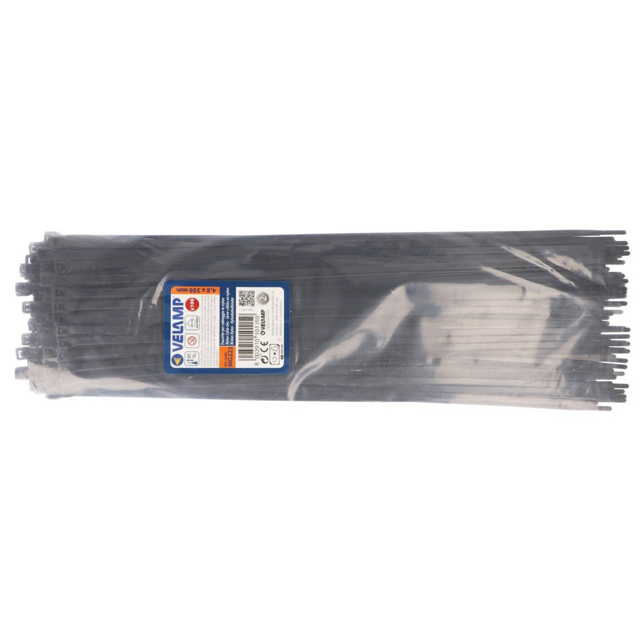 Fascette Velam in nylon. Nero. 4,8x350 - 100 pz-0