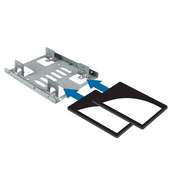 StarTech.com Staffa per doppio HDD da 2,5" a 3,5” per dischi rigidi SATA - Staffa per 2 dischi da 2,5" a 3,5” per mo-4