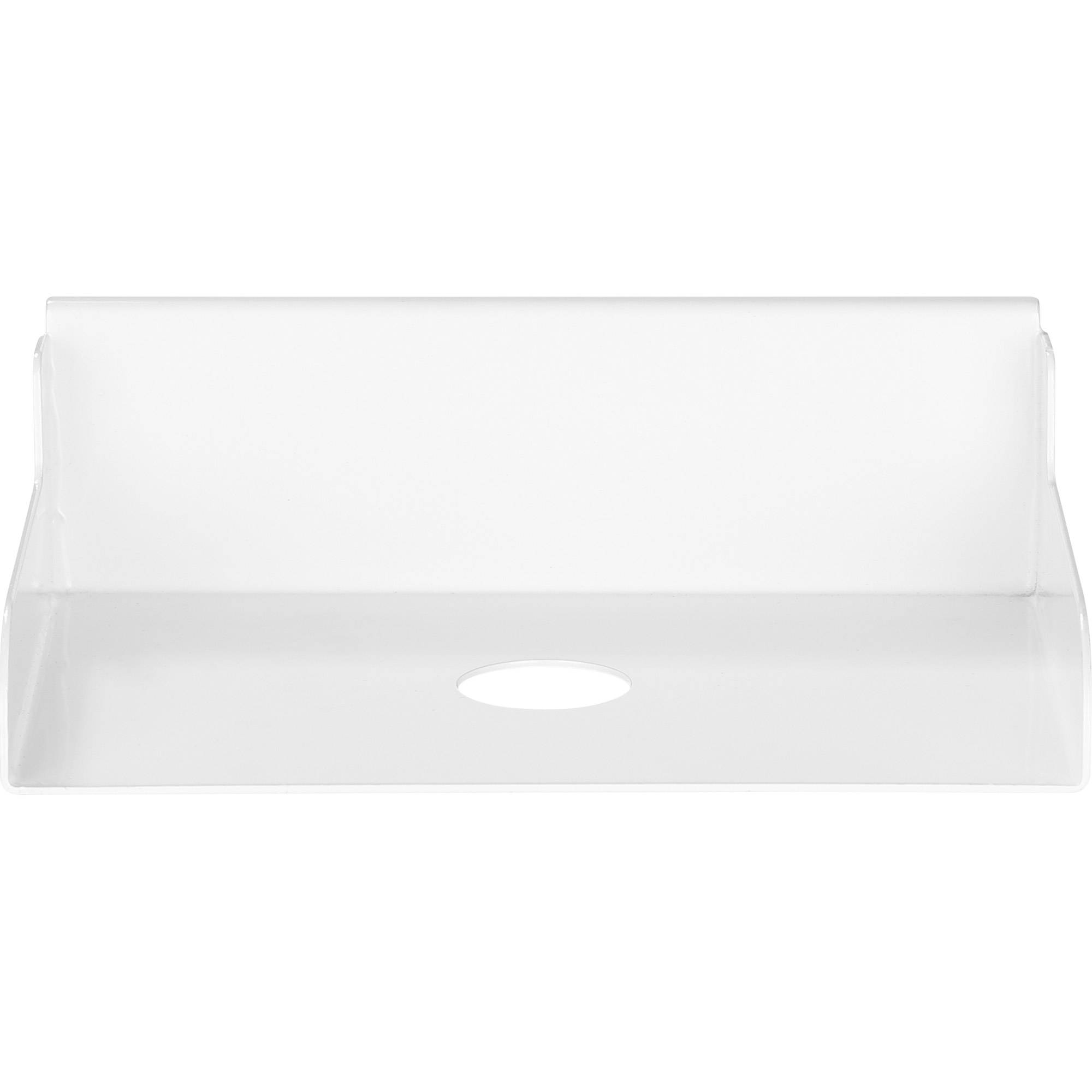 InLine Slatwall Ablage klein - weiß - Hängende Halterung - Stahl - Weiß - Büro - 3 kg - Rechteck (23182A)-1