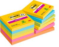 Post-it Haftnotiz 654-SSCARN-P8+4 76x76mm 90Bl farbig 12 St./Pack. (654-SSCARNP8+4)-0