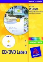 AVERY Nutzform Etichette per CD Etichette per CD, 117 mm, 50 pezzi L7760-25 bianco-1