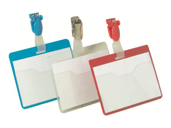 DURABLE Namensschild 60x90mm mit Clip teildeckend 1 Pg. à 25 Stück 810606