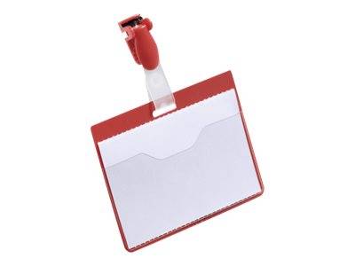 DURABLE Namensschild 60x90mm mit Clip teildeckend 1 Pg. à 25 Stück 810606-3