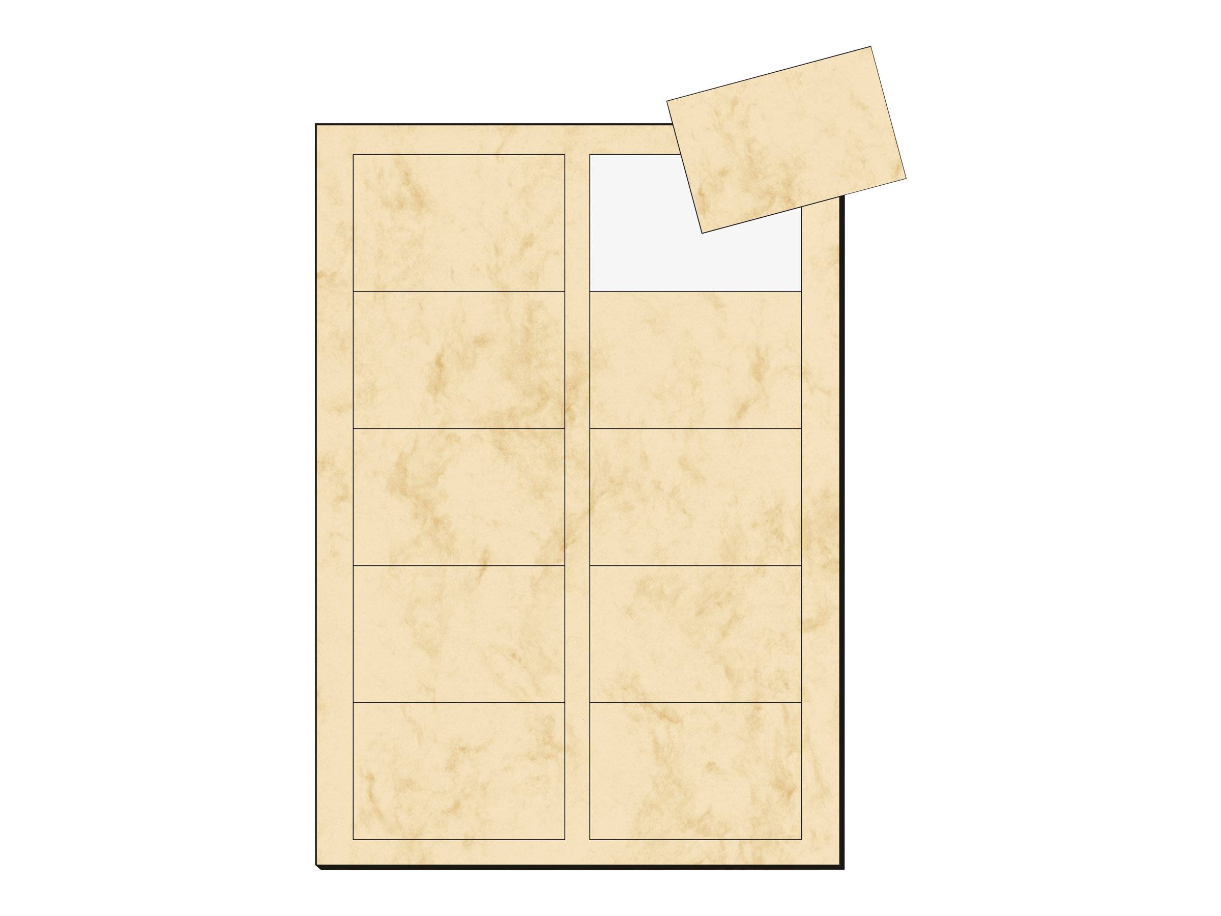Biglietti da visita di Sigel 225 g/m² beige in marmo salato-0