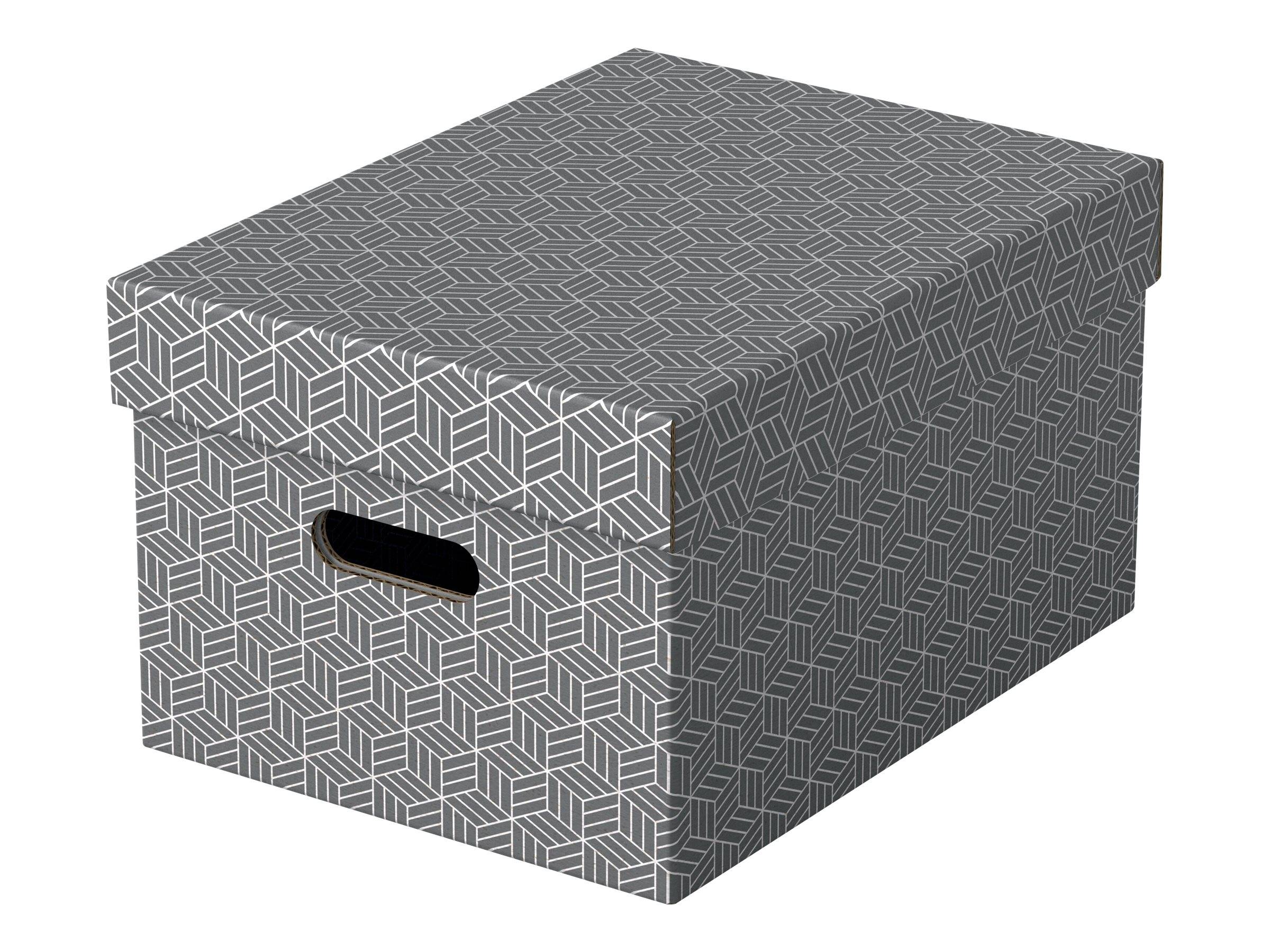 Scatole portaoggetti Esselte LEITZ Box Home M grigio 3 pezzi. 17,5 l - 26,5 x 36,5 x 20,5 cm grigio-0