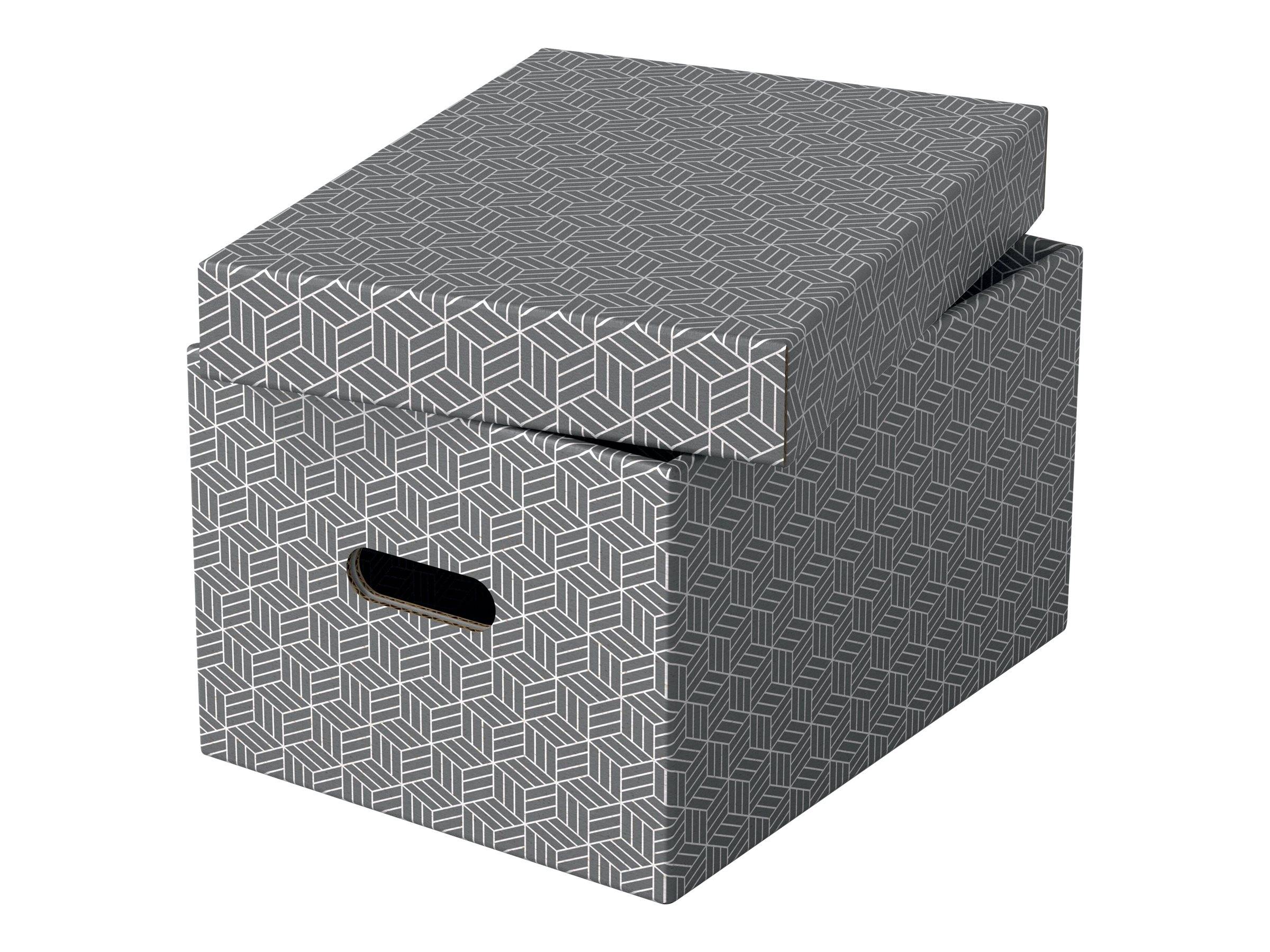 Scatole portaoggetti Esselte LEITZ Box Home M grigio 3 pezzi. 17,5 l - 26,5 x 36,5 x 20,5 cm grigio-1