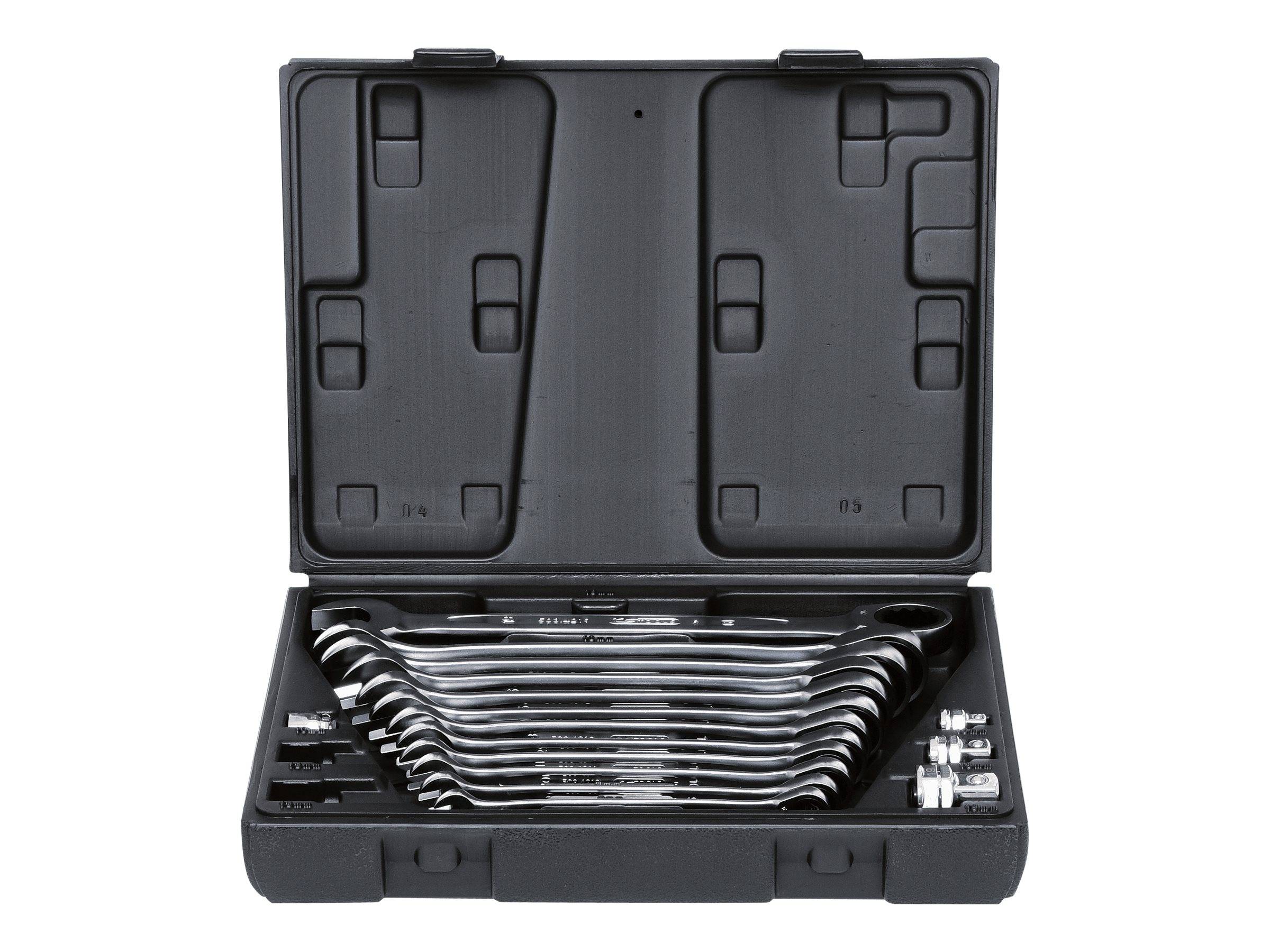 KS TOOLS GEARplus - Ratschen-Schraubenschlüssel-Set - 16 Stücke - in Koffer-1