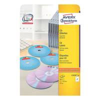 AVERY Zweckform Etichette per CD Etichette per CD, 117 mm bianco, 50 pezzi. L7676-25 bianco-1