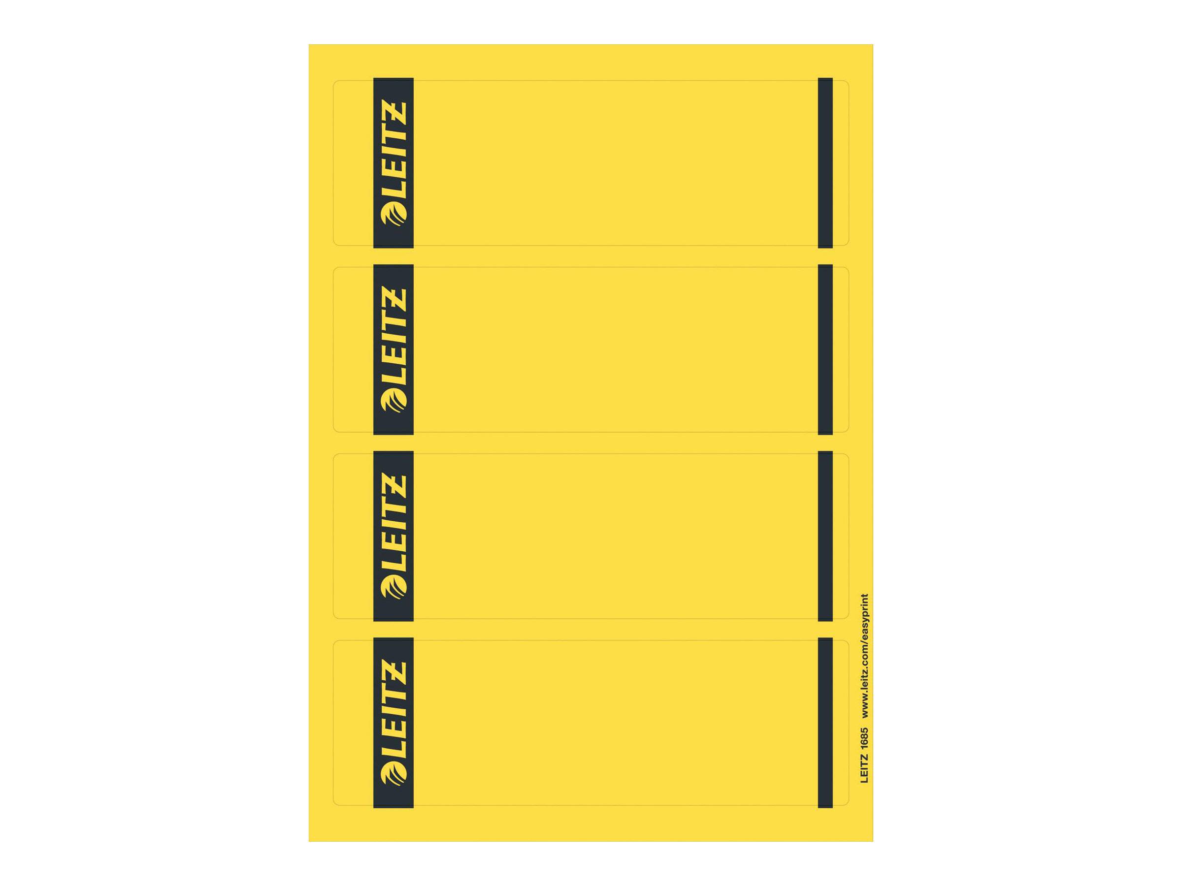 Leitz 16852015 etichetta autoadesiva Rettangolo Giallo 100 pz