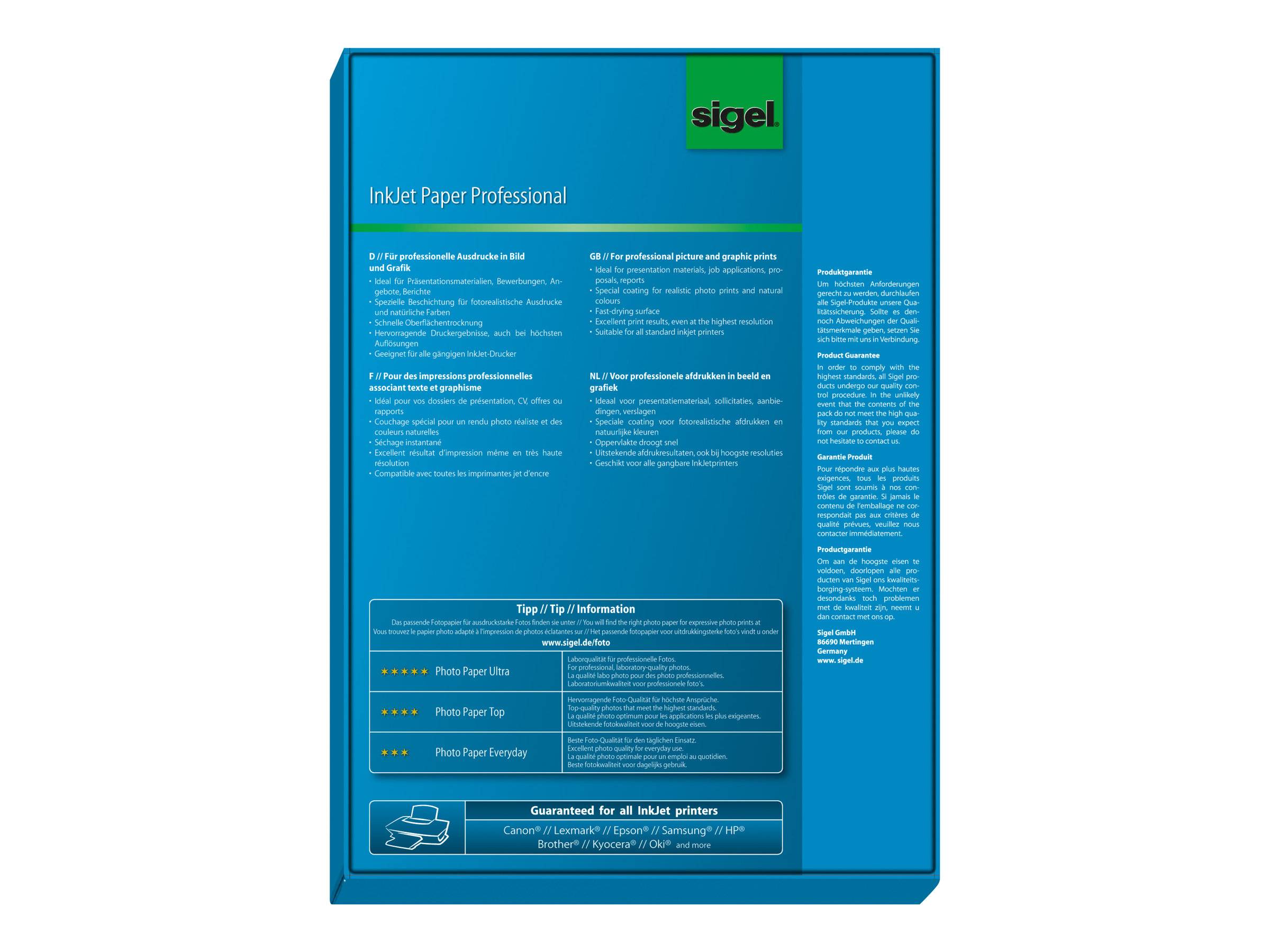Sigel Photo Paper Inkjet Din A4 Matt 95 G/m²-1