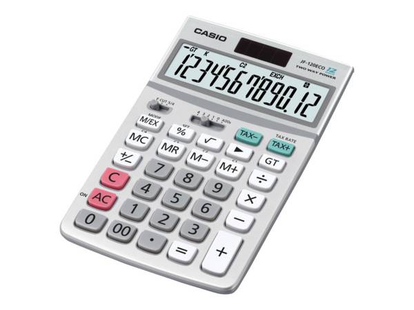 Casio JF-120ECO - Desktop-Taschenrechner - 12 Stellen - Solarpanel, Batterie (JF-120ECO)